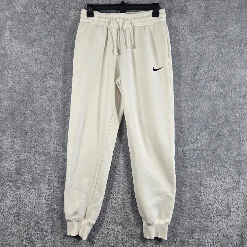 Nike Womens Phoenix Fleece High Waisted Joggers Sail White FZ7626-133 Small